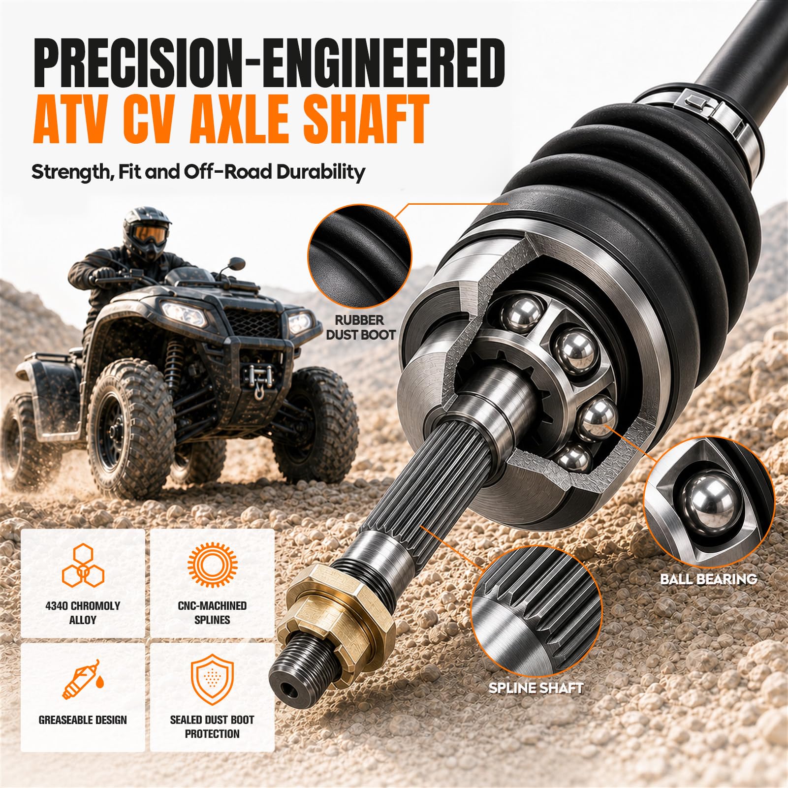 Amazon.com: 2 Pcs Front Left&Right CV Axles Shaft for Can-Am