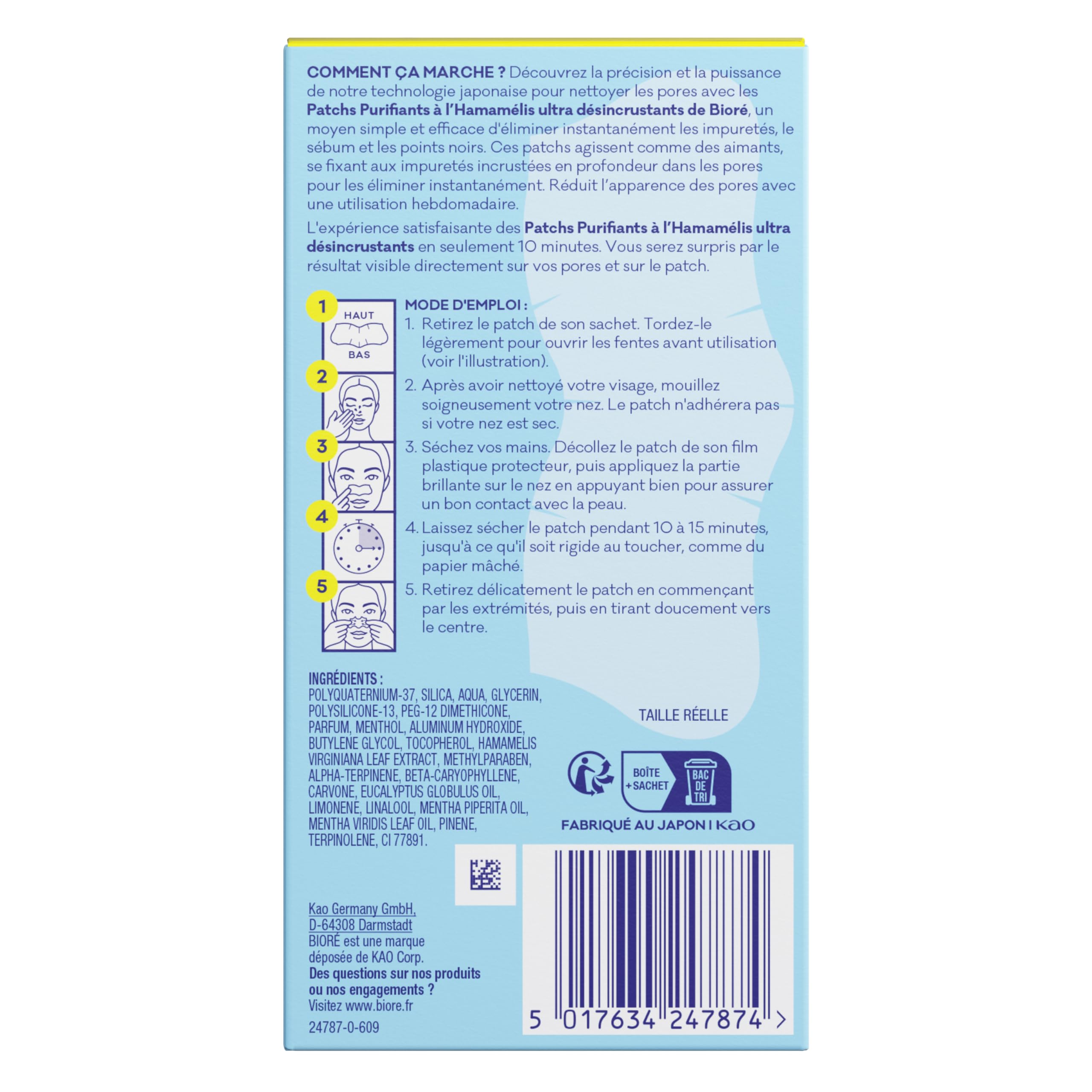 Biore Patchs Ultra Purifiants à l'Hamamélis