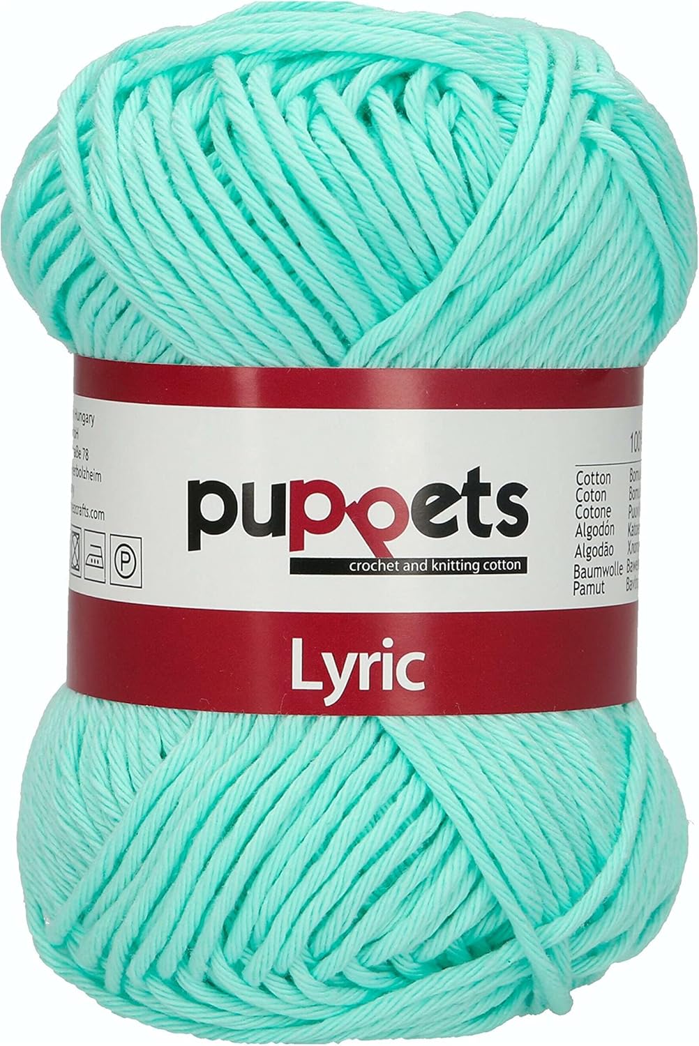 Puppets 4572008-00385 Crochet yarn Cotton Turquoise