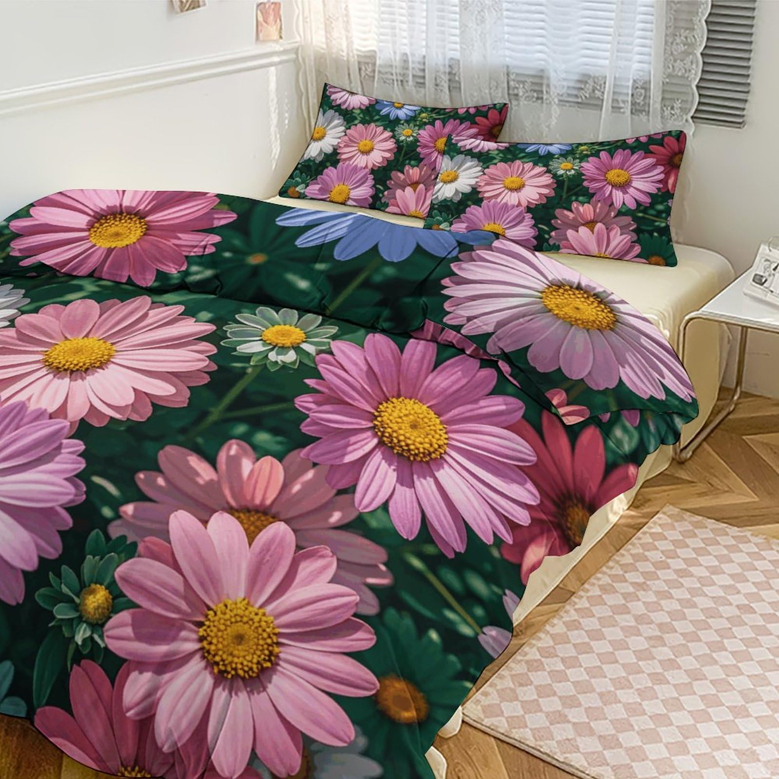 Parure de lit 3 pièces 260x230 cm avec housse de couette et taies d'oreiller