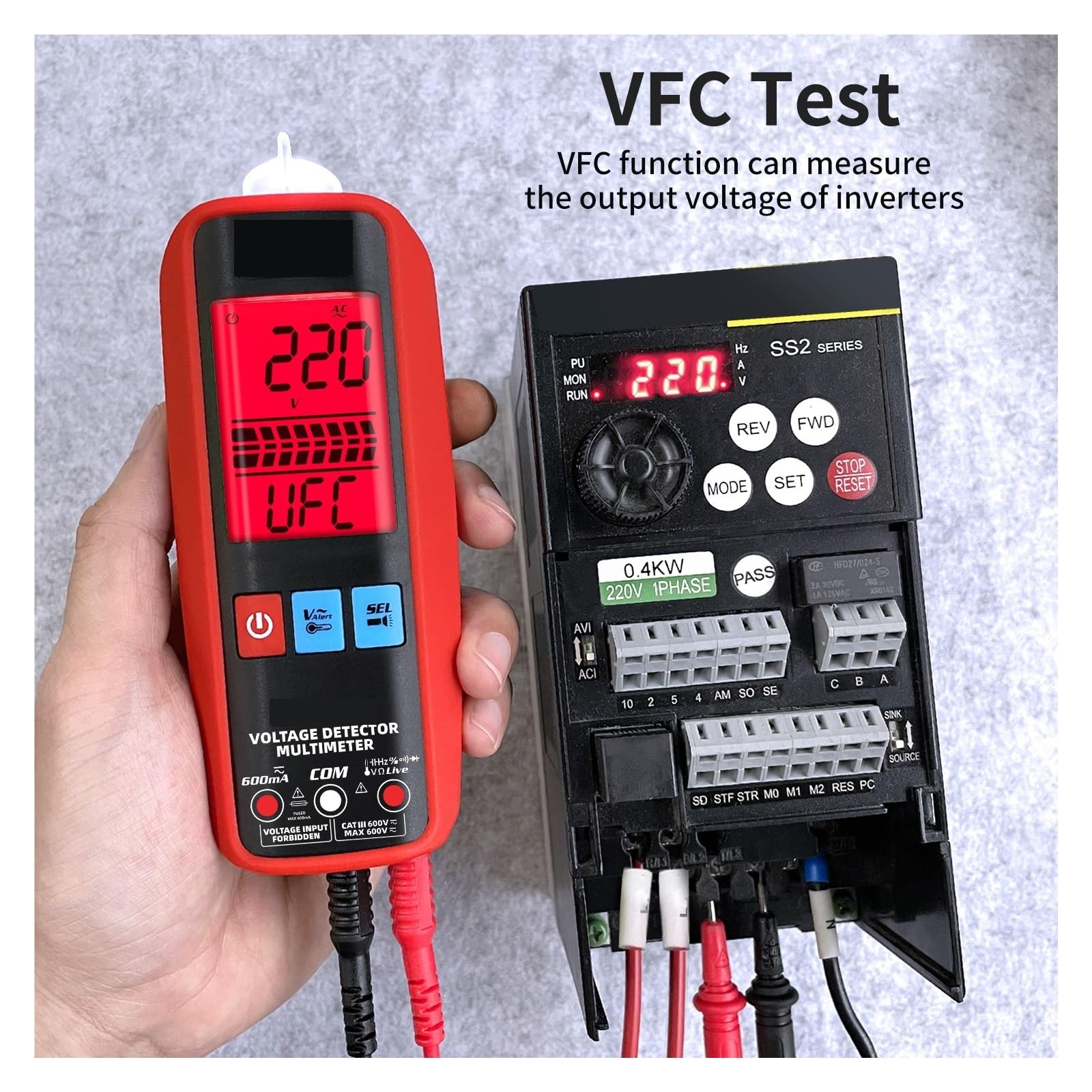 Mini Multimetr Cyfrowy 6000 Zlicza True DC AC Tester Napięcia Prądu Auto Zakres Dioda Pojemnościowa Ohm Temp NCV Szybko Dokładnie Łatwy Odczyt(A5X USB Charging)