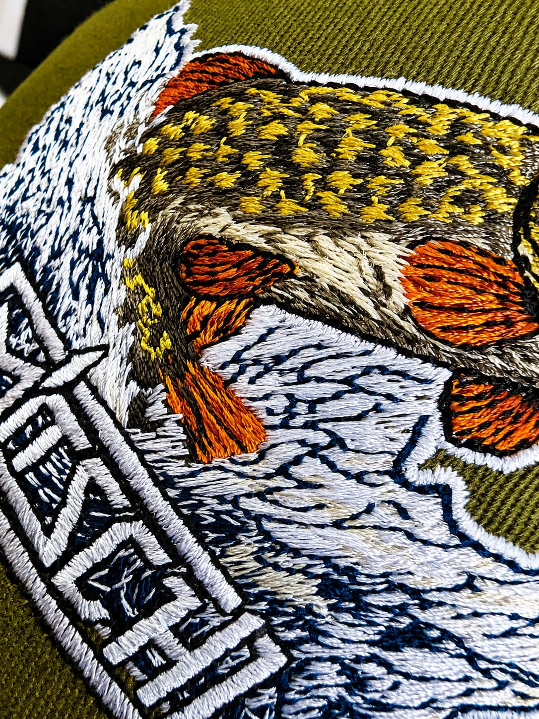 Mitsch Berretto da baseball da pescatore con pesce, luccio, toppa in rete traspirante, regolabile, robusto berretto da pesca per uomo e donna, per pesca, escursionismo, tempo libero