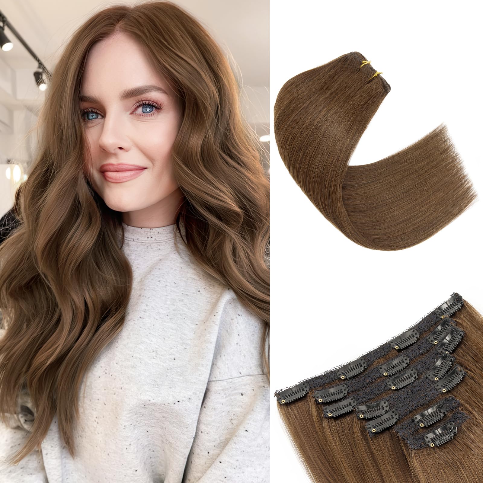 SEGOHAIR Clip in Hair Extensions Human Hair