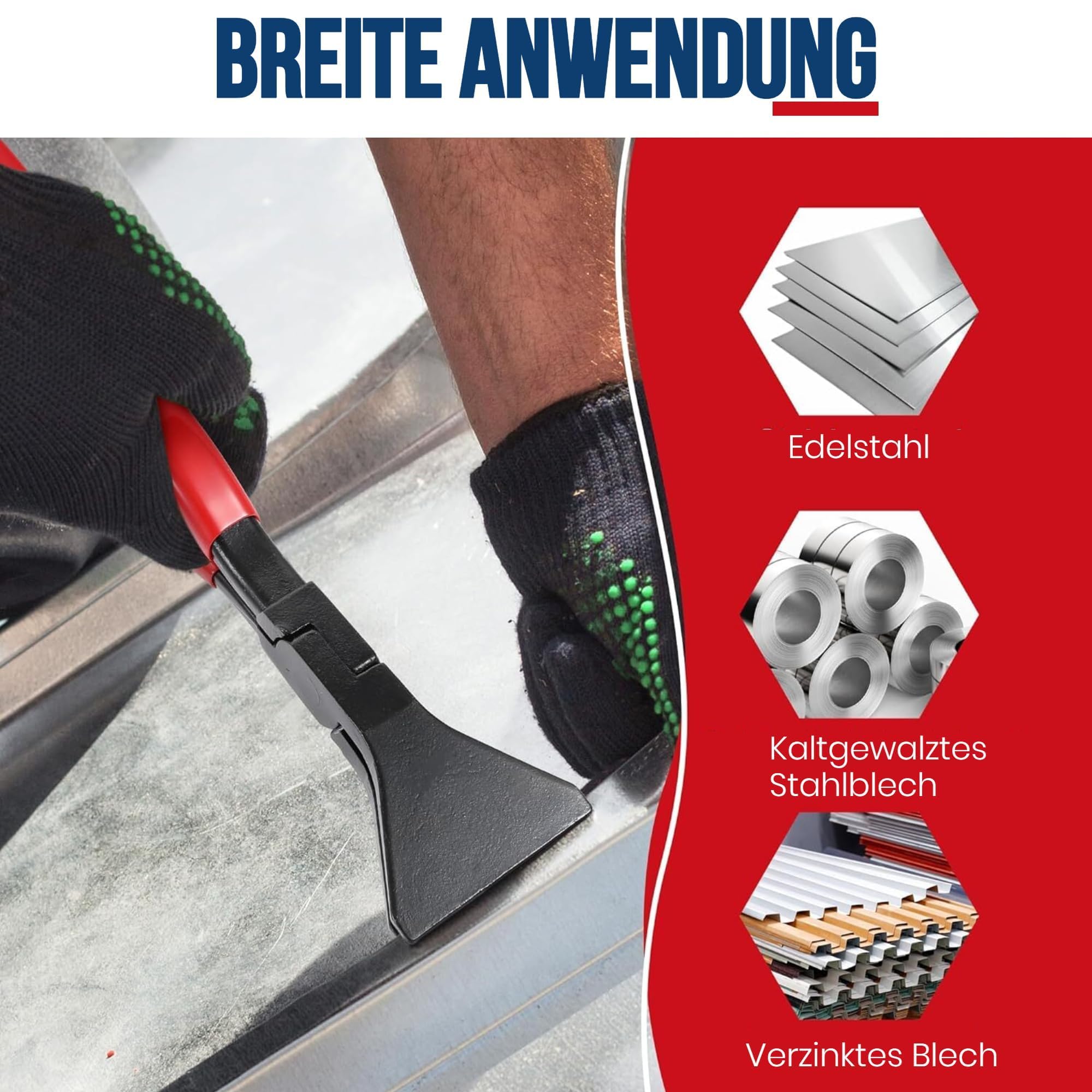 3 Stück Falzzange Biegezange Abkantzange - Blechzange Satz Falzzangen Set gerade 0° gebogen 45° 90° Dachdeckerwerkzeug Länge 280mm Spengler Werkzeuge Maulbreite 60 mm
