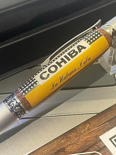 Genuine Cuban Cohiba Cigar Label Pen Perfect Gift for Cigar Fan