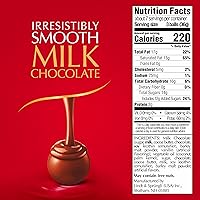 Vista 5 de Lindt Lindor - Trufas de chocolate con leche, chocolates con centro de trufa suave y derretida, bolsa de 8.5 onzas