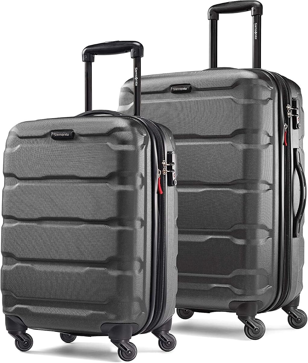 Equipaje Expandible Samsonite Omni PC Hardside con Ruedas Giratorias, Negro, Juego de 2 Piezas (20/24)