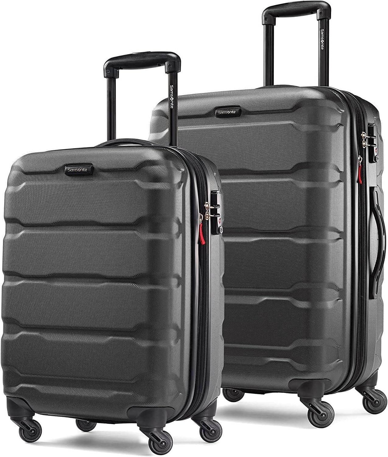 Omni PC Hardside Expandable Luggage with Spinner Wheels, Black, 2-Piece Set (20/24)