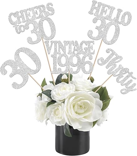 Miniatura 27 de 15 piezas de centro de mesa de feliz cumpleaños 13 palos oficiales para adolescentes vintage 2012 Hello 13 centros de mesa de flores palos saludos a