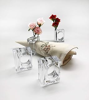 25 Stained Glass Wedding Table Decor Ideas for a Vintage Glow 47 Set of 4 Napkin Rings Bud Vase Flower Holder, 100% FDA Compatible Food C...