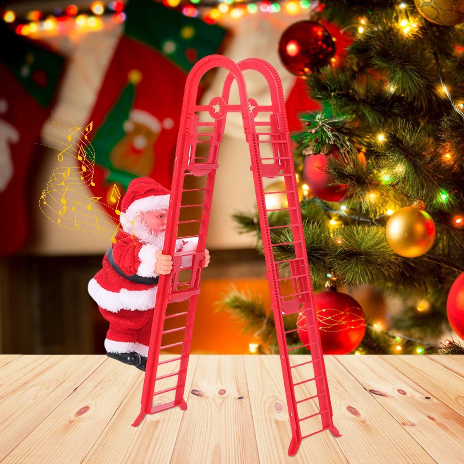 Amazon | SAEYZ 電気サンタクロース はしごを登る サンタクロース