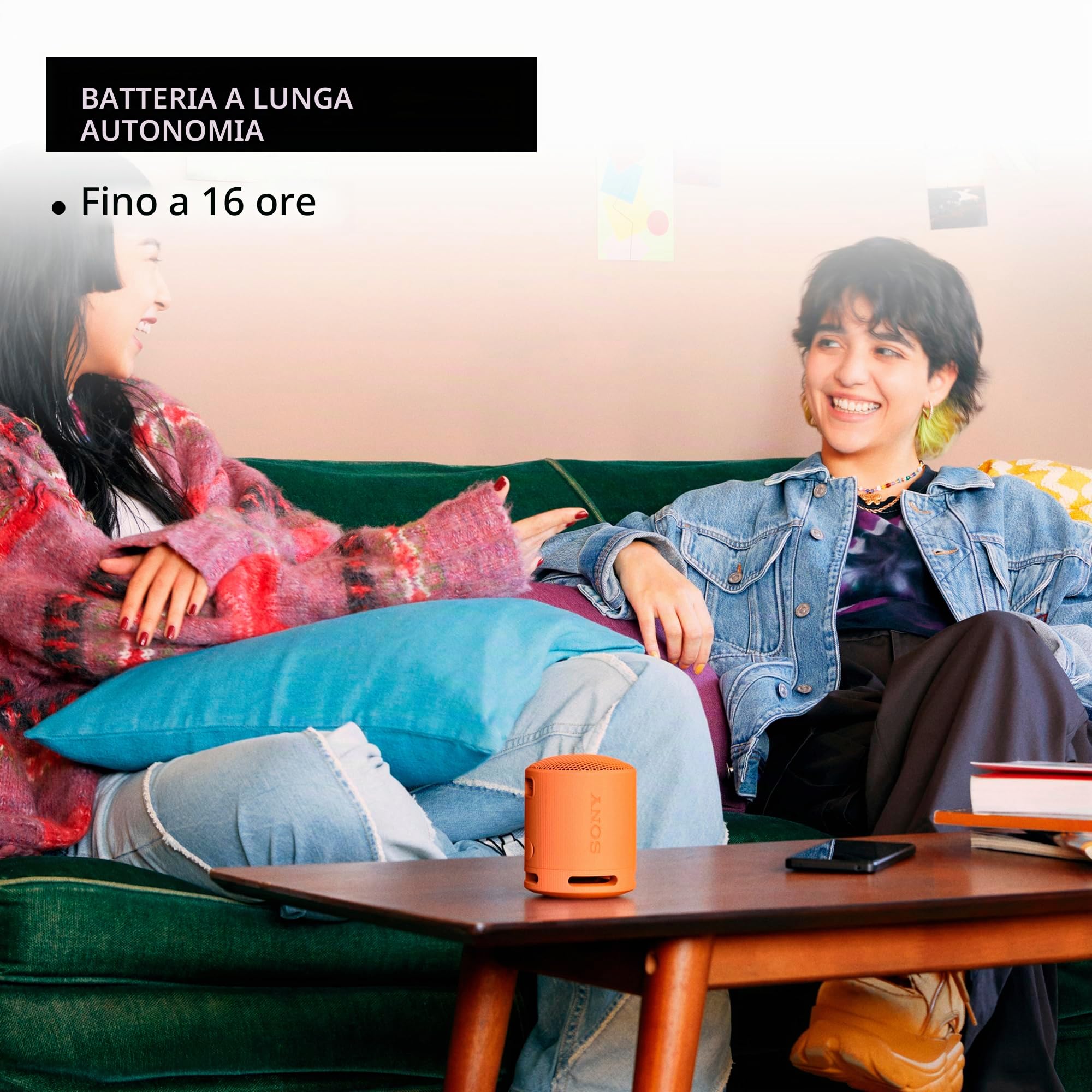 Sony SRS-XB100 - Altoparlante wireless Bluetooth, portatile, leggero, compatto, per esterni, viaggi, resistente IP67, impermeabile e antipolvere, batteria 16 HR, cinturino, chiamate in vivavoce, nuovo