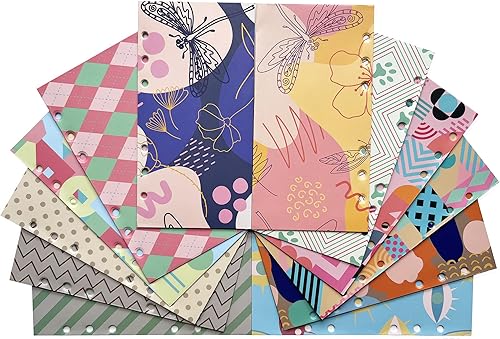 12 sobres de efectivo para carpeta A6 con 6 agujeros, sobres de presupuesto para planificador de presupuesto, insertos organizadores (animal)