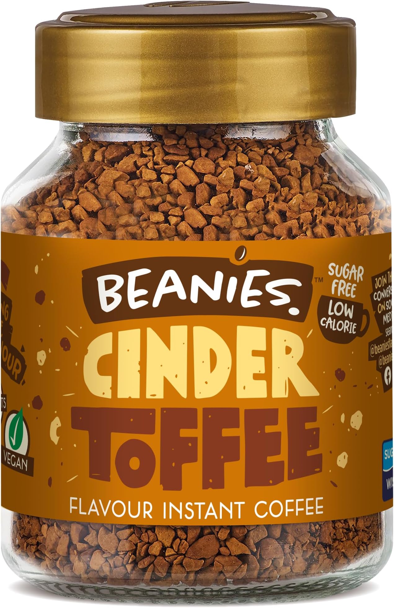 Beanies Cinder Toffee Flavor Instant Coffee, 50 g