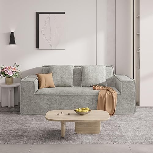75'' Modern Cloud Loveseat Sofa, No Assembly Required Comfy Deep Seat Couches 1 pcs for Living Room, Bedroom, Apartment