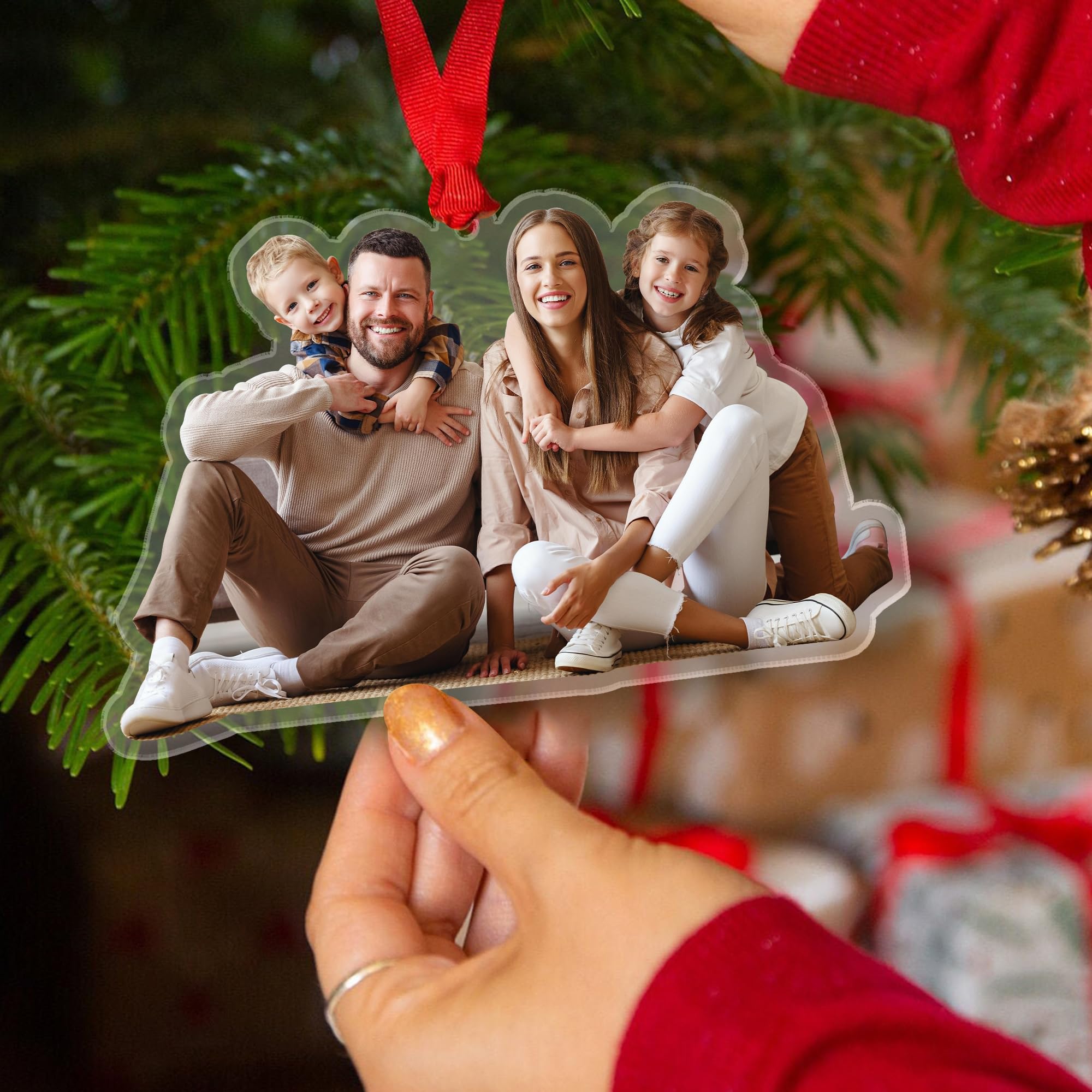Fastpeace Personalized Acrylic Custom Photo Christmas Ornament 2024 - Custom Photo Holiday Decoration Idea for Christmas โ image 1