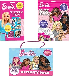 HowseHold Barbie Colouring and Sticker Book Activity Pack Includes Colouring Pad, Sticker Fun, Activity Puzzle Book Perfect for Travel, Birthday Christmas Presents (SET 1)