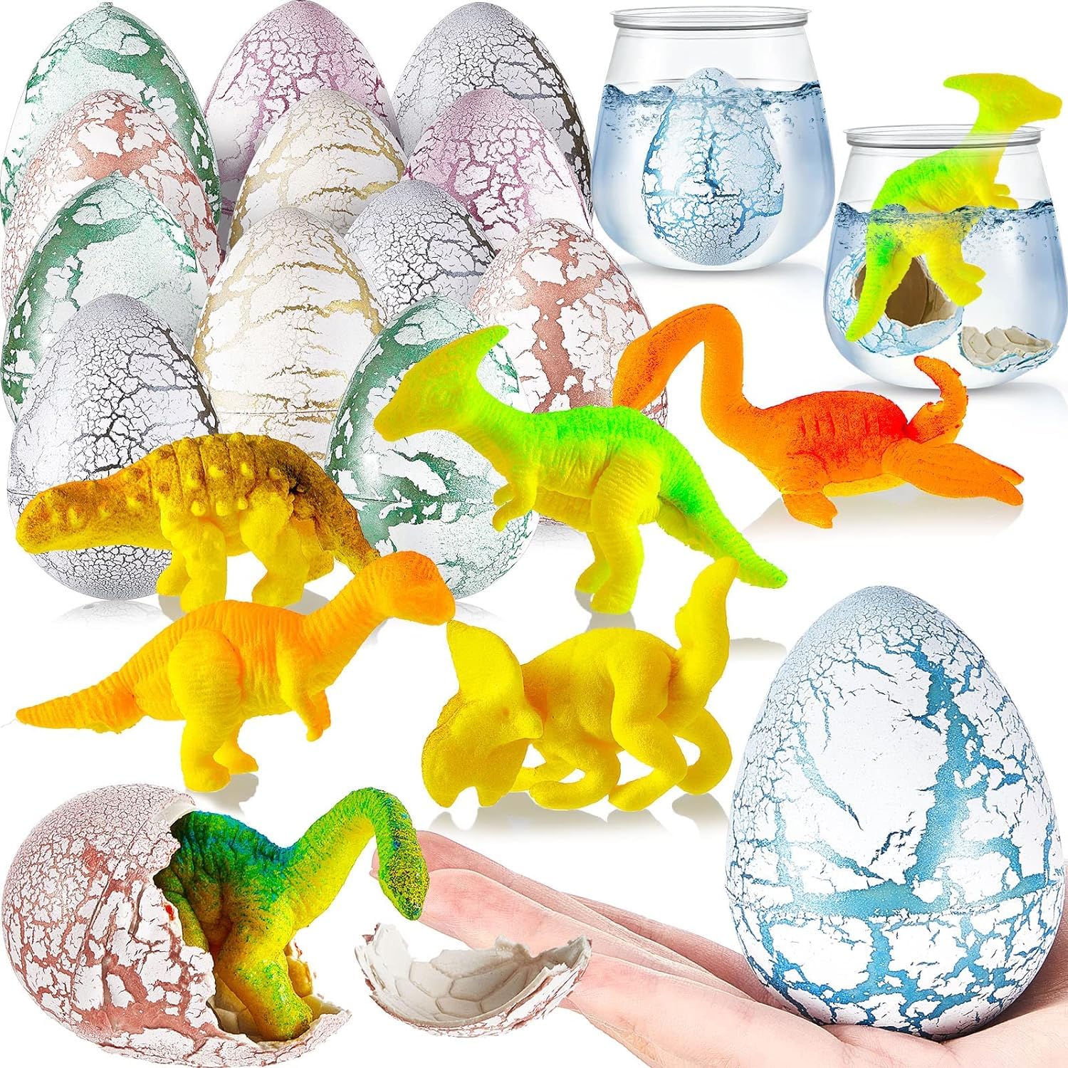 Birthday Popper Dinosaur Hatching Surprise Eggs | Set of 12 | Ideal as Birthday Return Gifts for Kids (B0D9HHVL91) Amazon Price History, Amazon Price Tracker