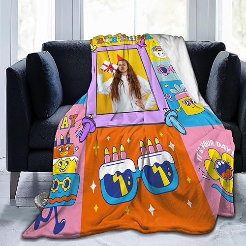 Miniatura 2 de Manta personalizada con fotos, texto, manta personalizada de franela, regalo de cumpleaños para hombres adultos