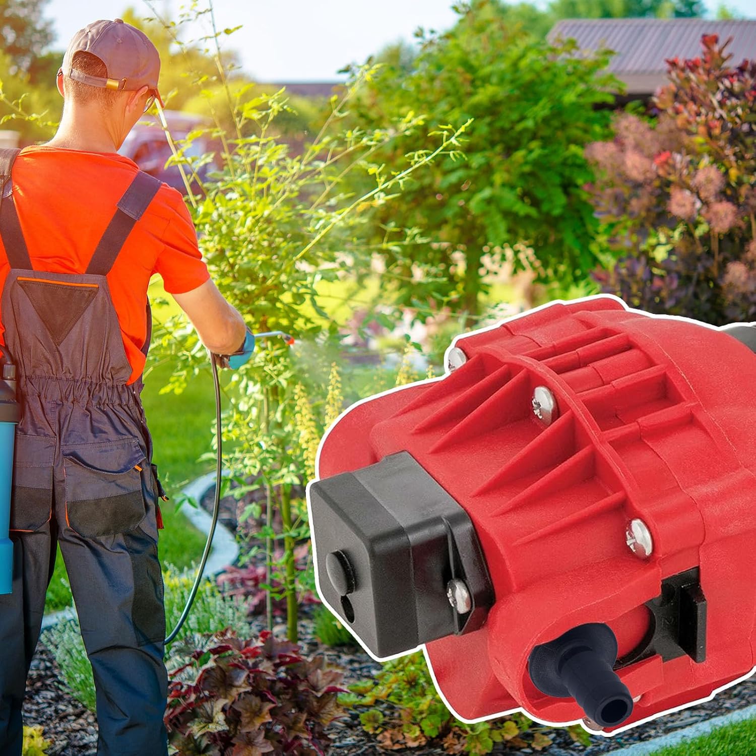 6pcs 20381-026 Quad Port Fittings, 3/8" Hose Barb 3/4" OD Straight Connectors Compatible with Flojet Pump System Quad/Triplex/G57 Series Pumps Parts