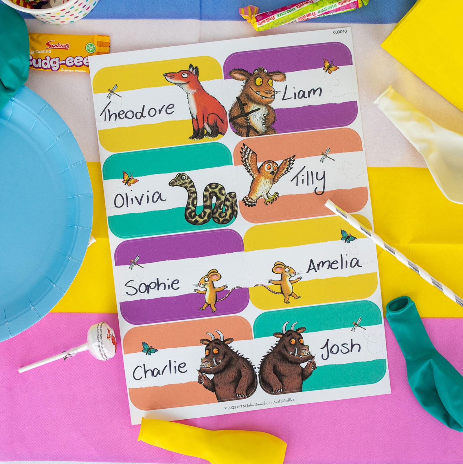 Stickerscape Gruffalo Party Decorations - Gruffalo Themed Party Labels for Bags, Hats, Name Tags and More!
