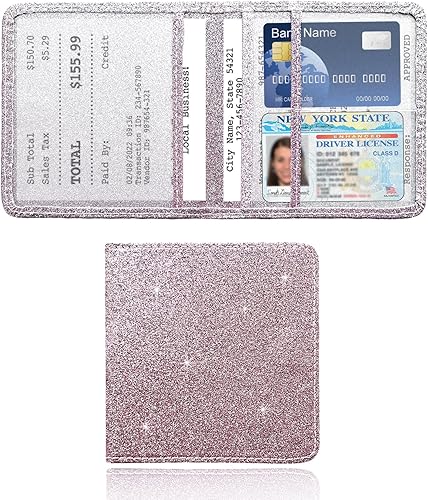 Miniatura 7 de Augeny Soporte para registro y seguro de automóvil, 5.11 x 9.44 pulgadas, organizador de guanteras de automóvil premium con cierre magnético,