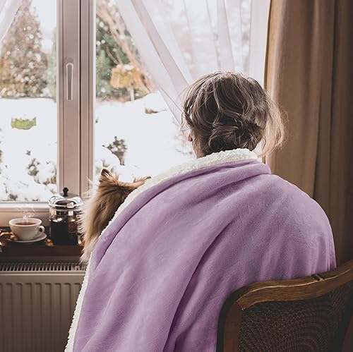 Miniatura 259 de Utopia Bedding - Manta sherpa de tamaño decorativo [negro, 50 x 60 pulgadas], manta reversible de vellón gruesa y cálida de 480 GSM, para cama