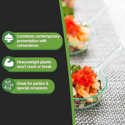 Miniatura 6 de Restaurantware Tazas de postre desechables de 1 onza, 100 mini platos de salsa, diseño de sartén para servir condimentos, aperitivos o muestras