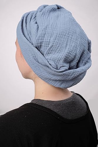 Miniatura 3 de Boina para cubrir la cabeza judía ajustable transpirable ligero de algodón para mujer con protección contra el cáncer