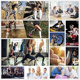 FEYHAY Copper Compression Socks (3 Pairs) 15-20 mmHg Circulation is Best Athletic & Daily for Men & Women, Running, Climbing