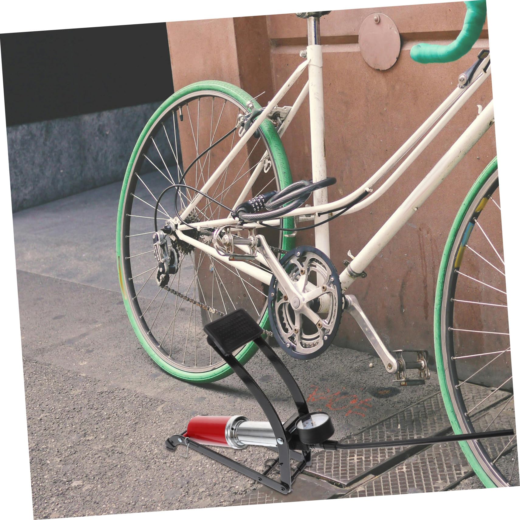 Pompa per Biciclette Verticale ad Alta Pressione in Ferro