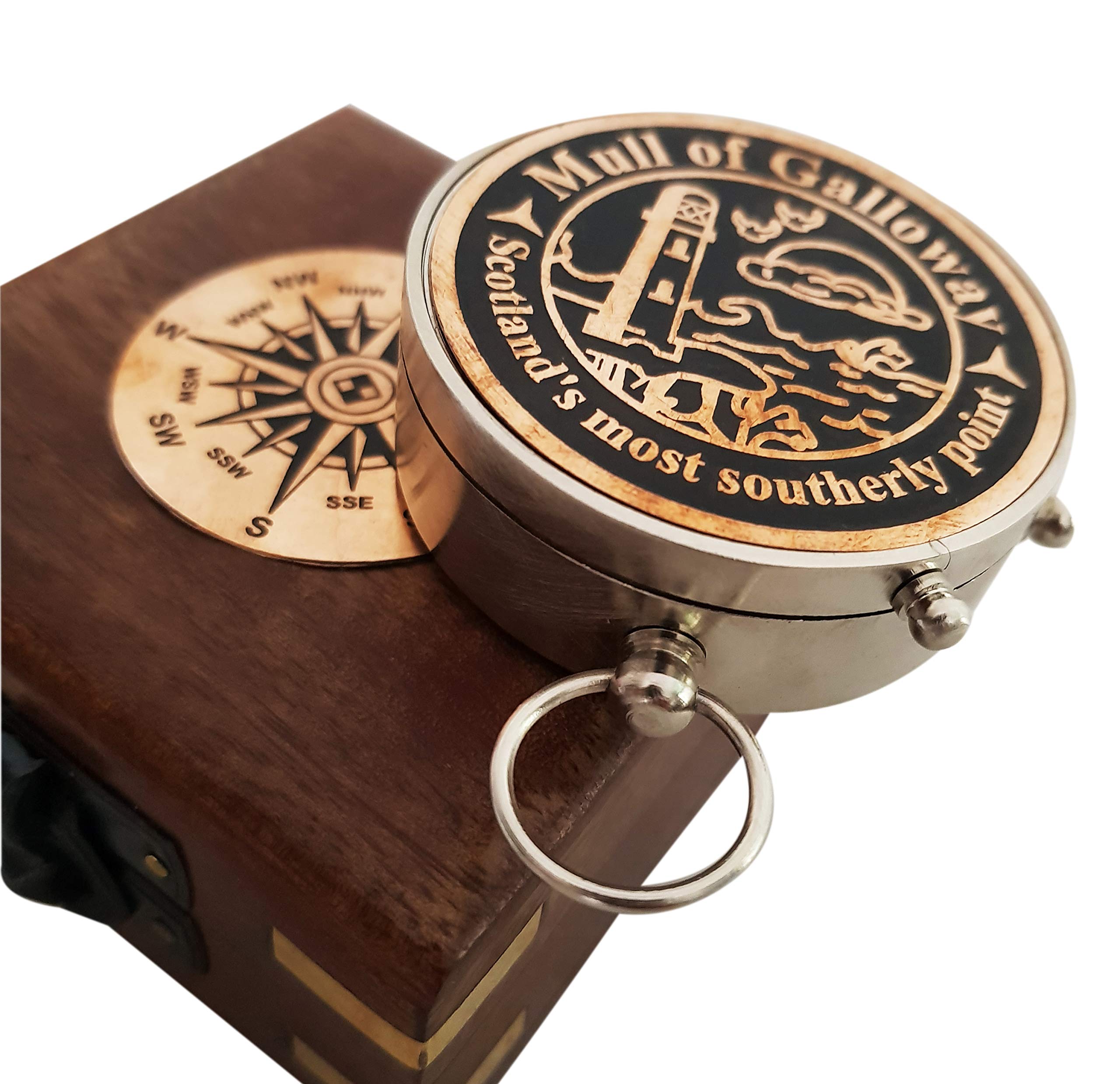 木箱に入ったアンティークコンパスセット Amazon.co.jp: アンティーク磁気航海コンパス 木製ボックス付き