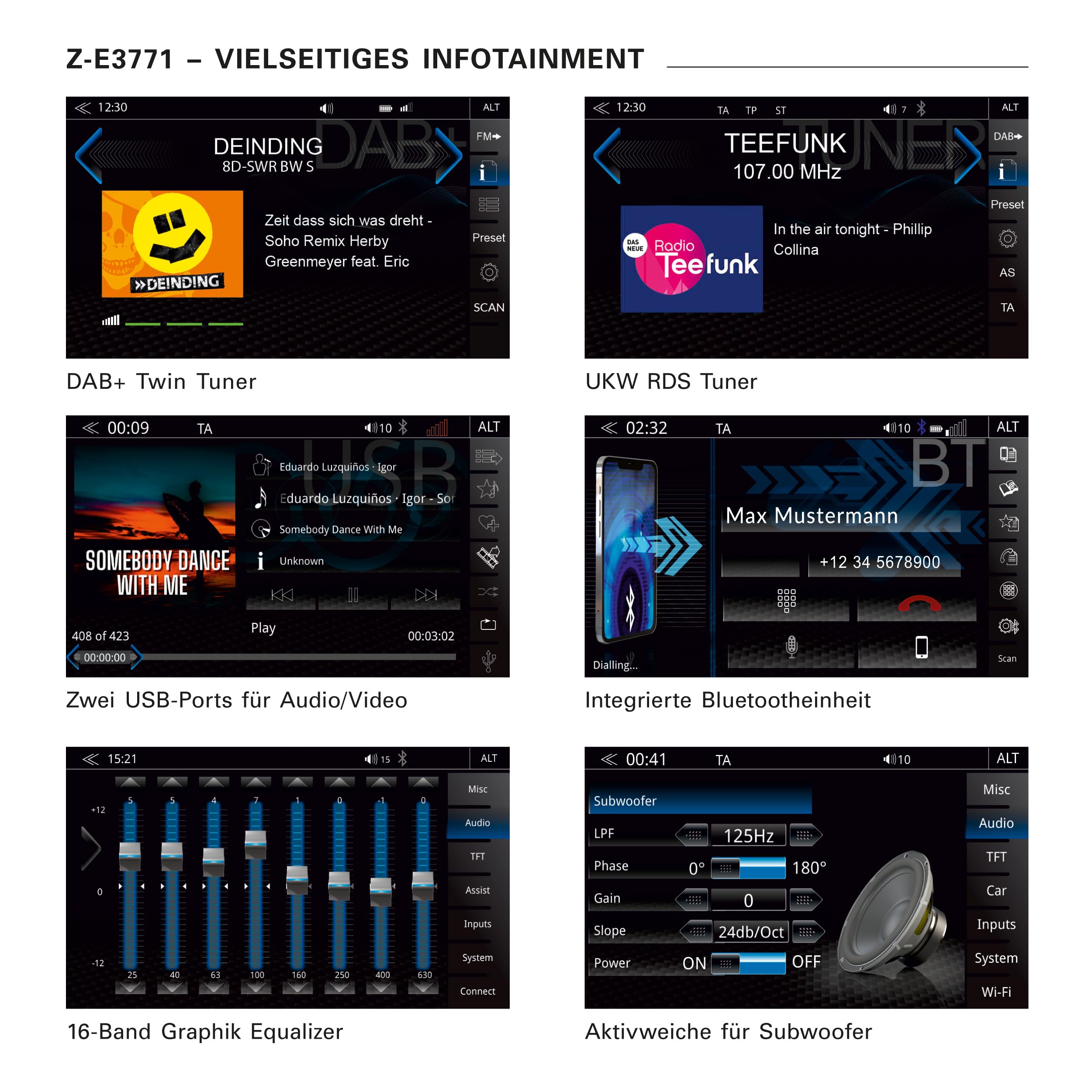 ZENEC Z-E3771 – 9 Zoll Multimedia Receiver kompatibel mit FIAT Ducato | Mediencenter kompatibel mit Fiat Ducato, 22,9 cm Touchscreen, Wireless Apple CarPlay & Android Auto, DAB+, Bluetooth