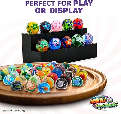 Miniatura 10 de Marble Genius Canicas para coleccionistas, playa, 0.630 in, 10 canicas de vidrio hechas a mano para amantes del mármol, regalos para niños