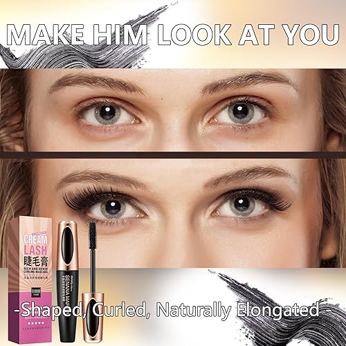 Miniatura 2 de Extensión de alargamiento de rímel 4D, pestañas negras gruesas, rizadas, impermeables, resistentes al sudor, efecto de larga duración