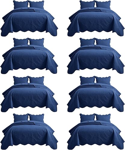 Vista 85 de IR Imperial Rooms Juego de ropa de cama Twin Quilt (68" x 86") – Paquete a granel de 10 al por mayor para hoteles, dormitorios de invitados y Beige