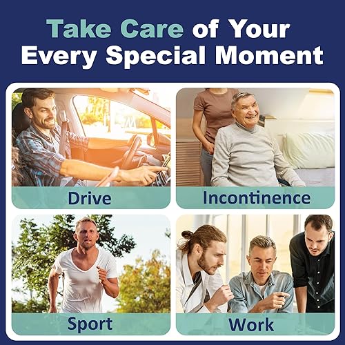 Miniatura 6 de Ropa interior lavable para incontinencia urinaria para hombre, absorbente frontal, a prueba de fugas, para control de vejiga, paquete de 2, Gris