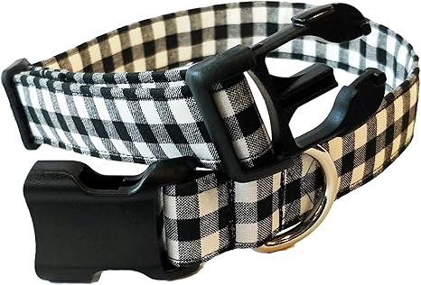 Black and white checkered dog collar Clearance