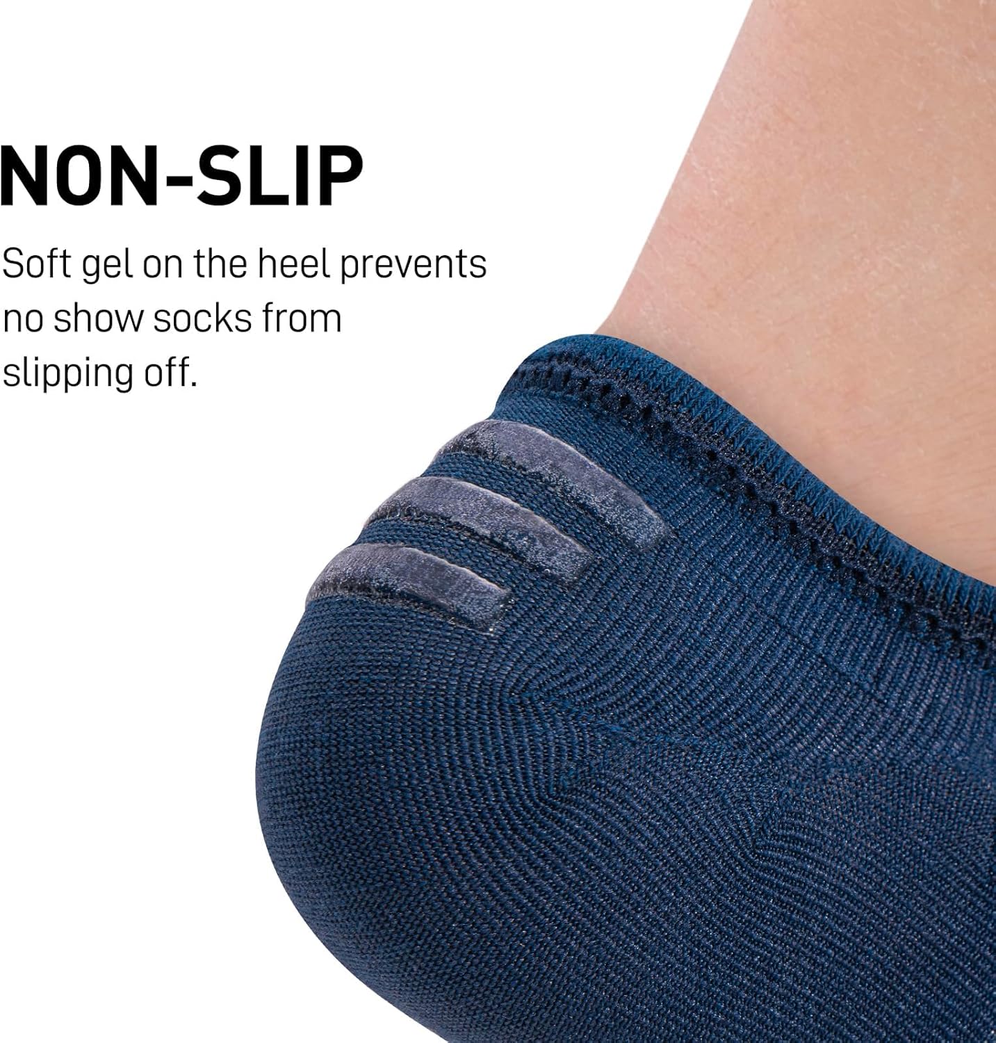 wernies No Show Socks Men 10 Pairs Ankle Low Cut Cotton Men Socks with Non Slip Grips 6-10/11-13 - Image 4