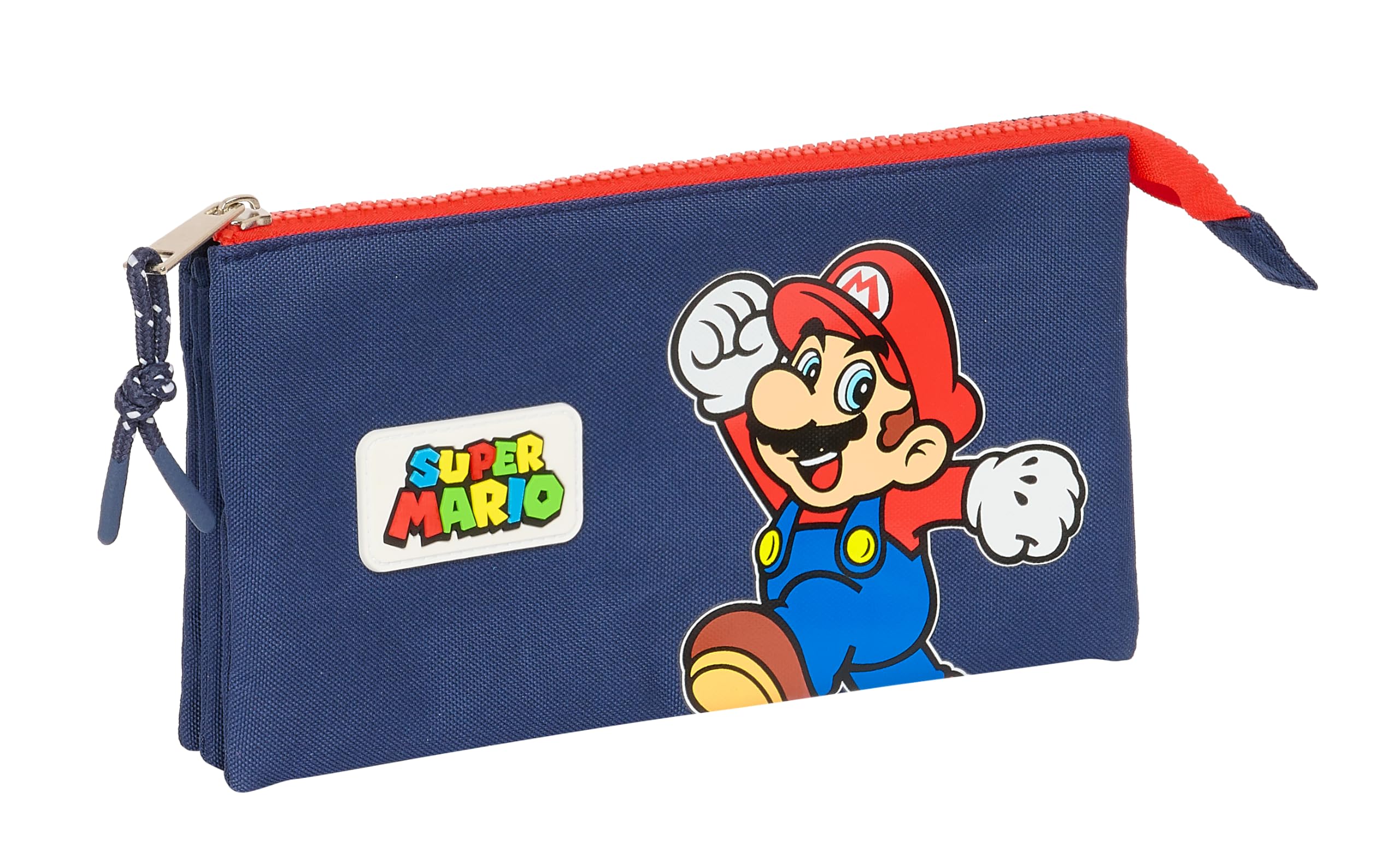 Astuccio Super Mario World Per Scuola - 28 Pezzi Con Penne, Matite E Pennarelli, Blu - Foto 6