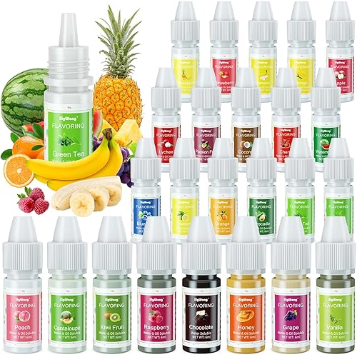 Miniatura 7 de Aceite saborizante para alimentos, 14 sabores de aceite saborizante líquido natural puro, sabores concentrados de caramelo para hornear y cocinar,