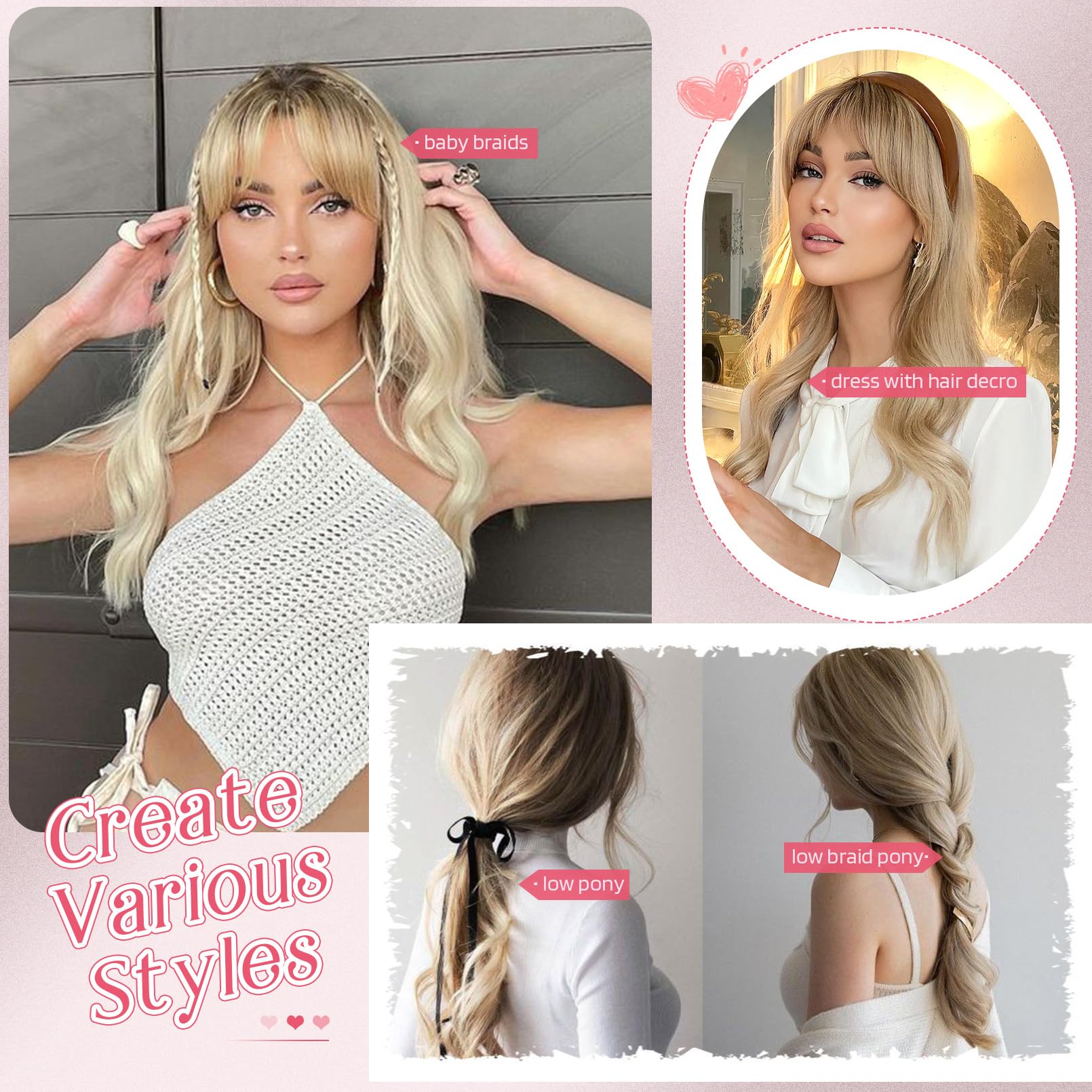 Amazon.com : HOOJIH Hair Topper With Bangs for Women With  display picture 2