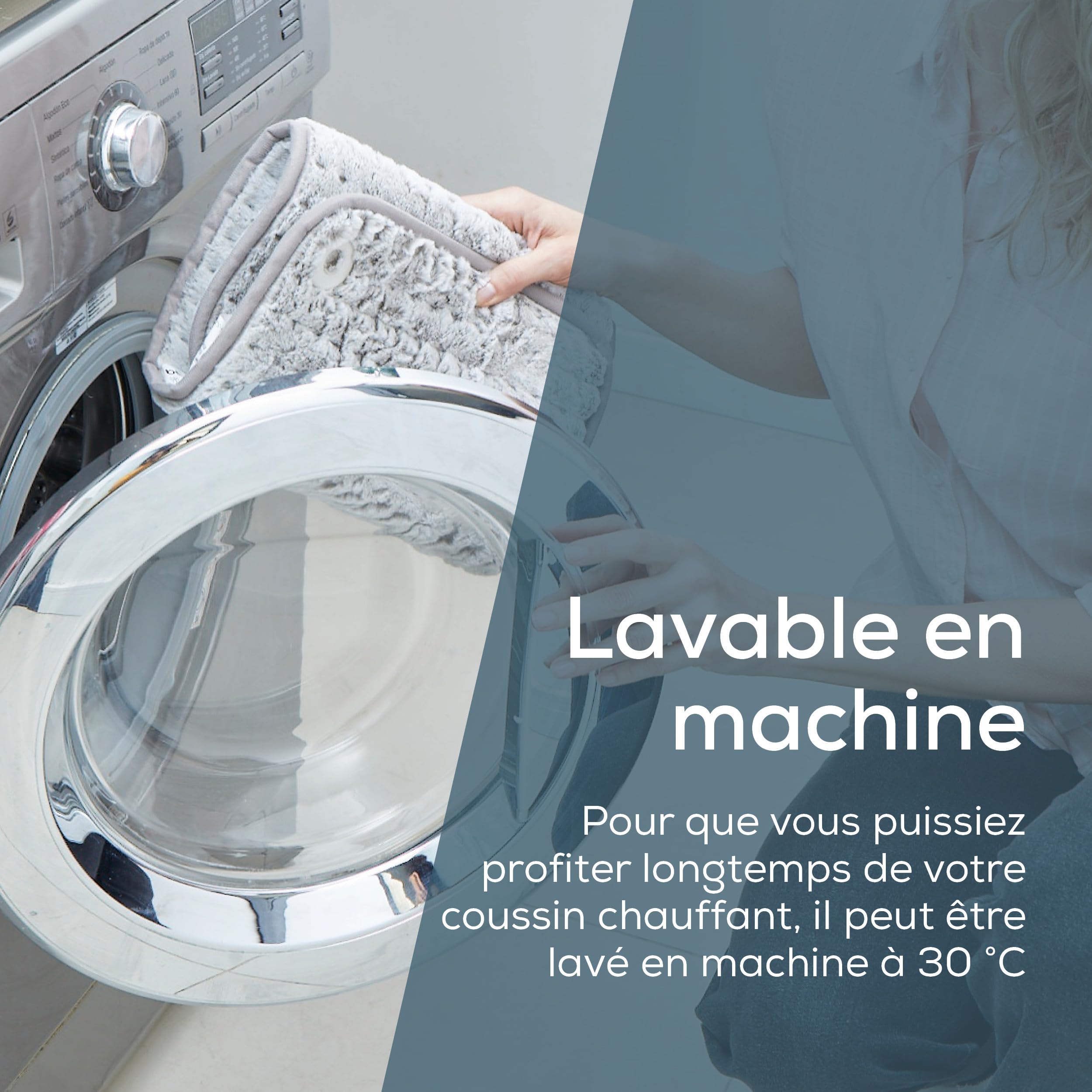 Beurer HK 123 XXL Nordic Coussin chauffant en peluche avec 3 niveaux de température et arrêt automatique, lavable en machine, fabriqué en Europe, format XXL 60 x 30 cm