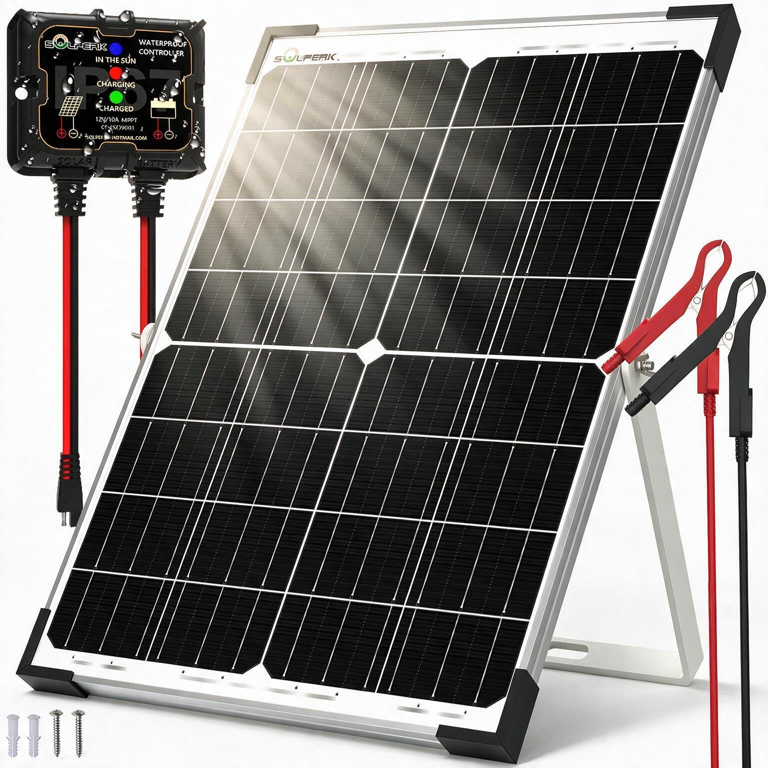 SOLPERK 30W Solar Battery Charger with MPPT Controller