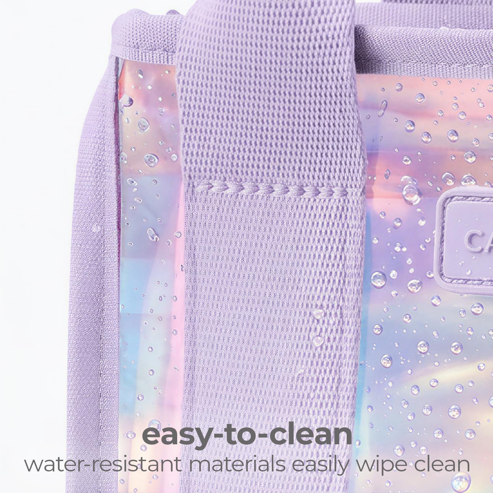 Case-Mate Mydło Bubble Micro Tote Bag dla kobiet, opalizująca mini torebka z żakardowym paskiem crossbody, mała torebka, wodoodporna, przezroczysta torba na klucze, telefon, portfel i okulary