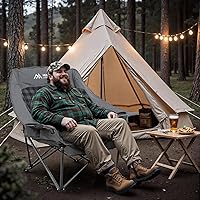 Vista 2 de Sillas de Camping de Gran Tamaño para Adultos Plegables Silla de Camping Acolchada de Servicio Pesado XL Silla de Camping - Soporte de 400 Libras