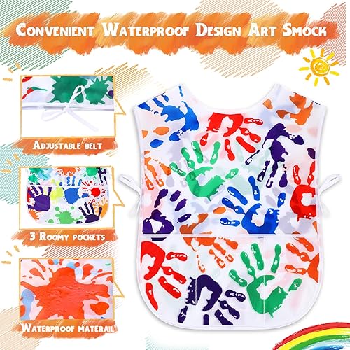 Miniatura 3 de 2 Pcs kids painting apron, toddler smocks for painting Waterproof smocks for kids, art kids apron for painting