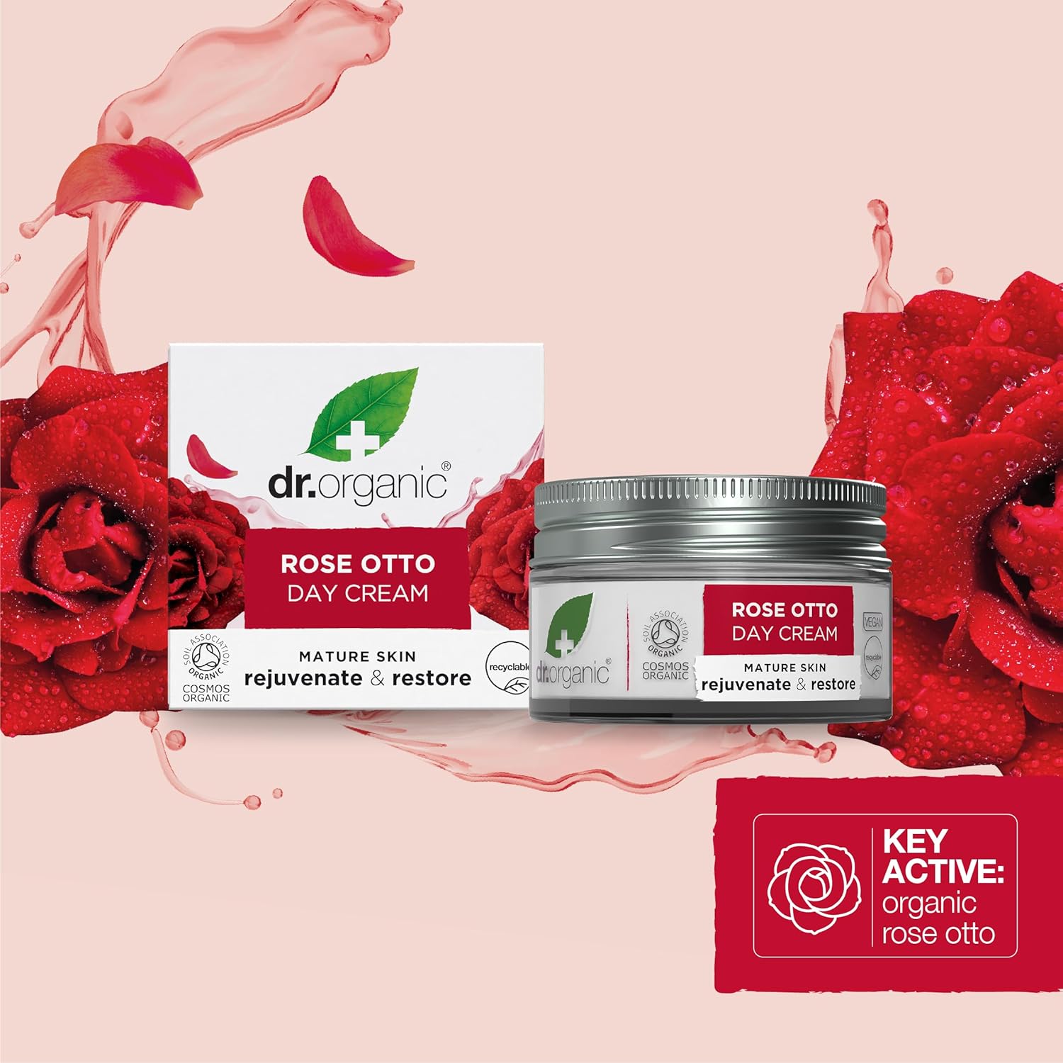 Dr. Organic Rose Otto Day Cream | Hydrates and Rejuvenates, Supports Healthy-Aging, Natural, Certified Organic, Paraben & SLS-Free, 50 mL / 1.7 fl oz - Image 7