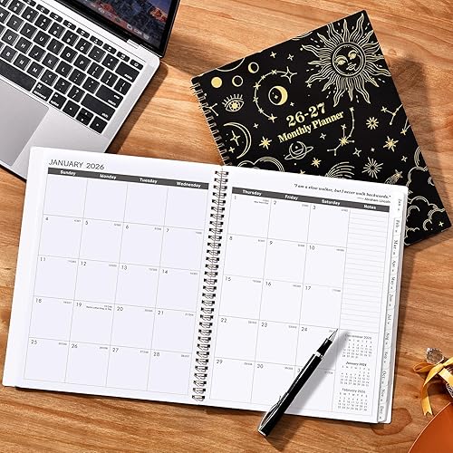Miniatura 7 de Planificador Mensual 2026-2027 - 9'' x 11'', Planificador de Calendario Mensual 2026-2027, ENE. 2026 - DIC. 2027, Calendario Grande de 2 Años para