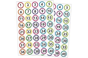 Numbered Stickers 1-25